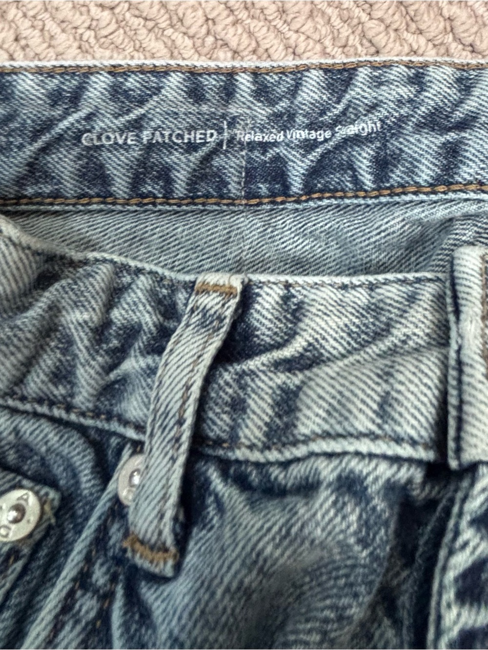 AG Adriano Goldschmied Blue Clove Patch Relaxed Vintage Straight Jeans - Picture 6 of 8